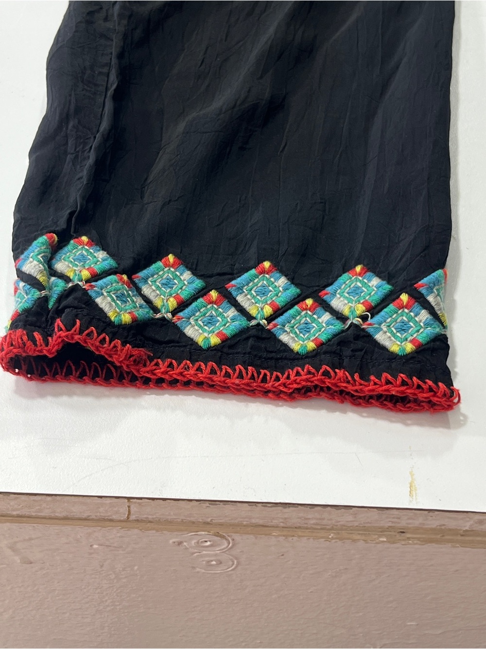 Johnny Was Black Multicolor Embroidered Boho Tunic - Picture 12 of 16
